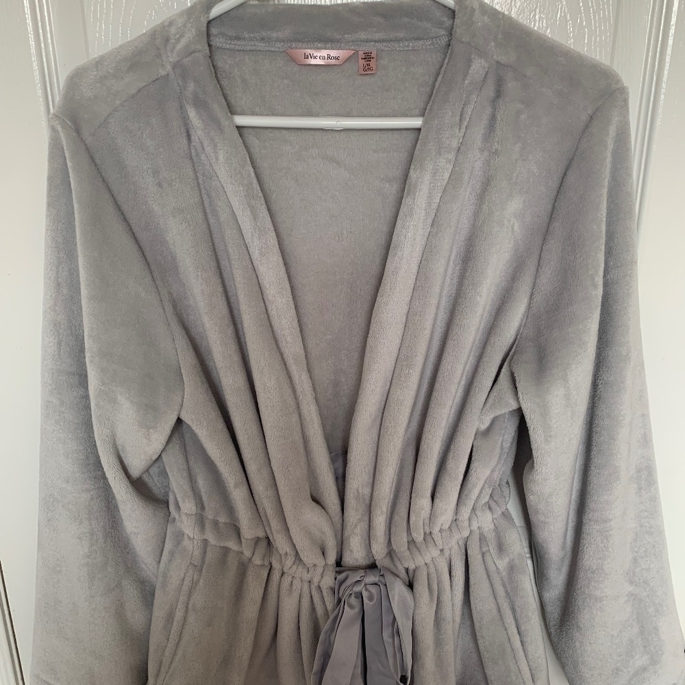 La Vie en Rose Soft Grey Loungewear Cardigan L/XL